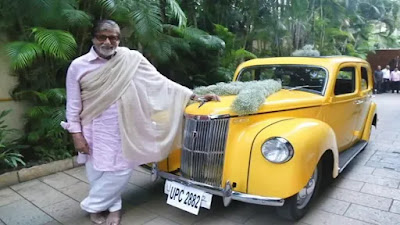 amitabh bachchan with fords perfect car